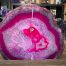 Agaat roze boekensteun (14) 4400 gram