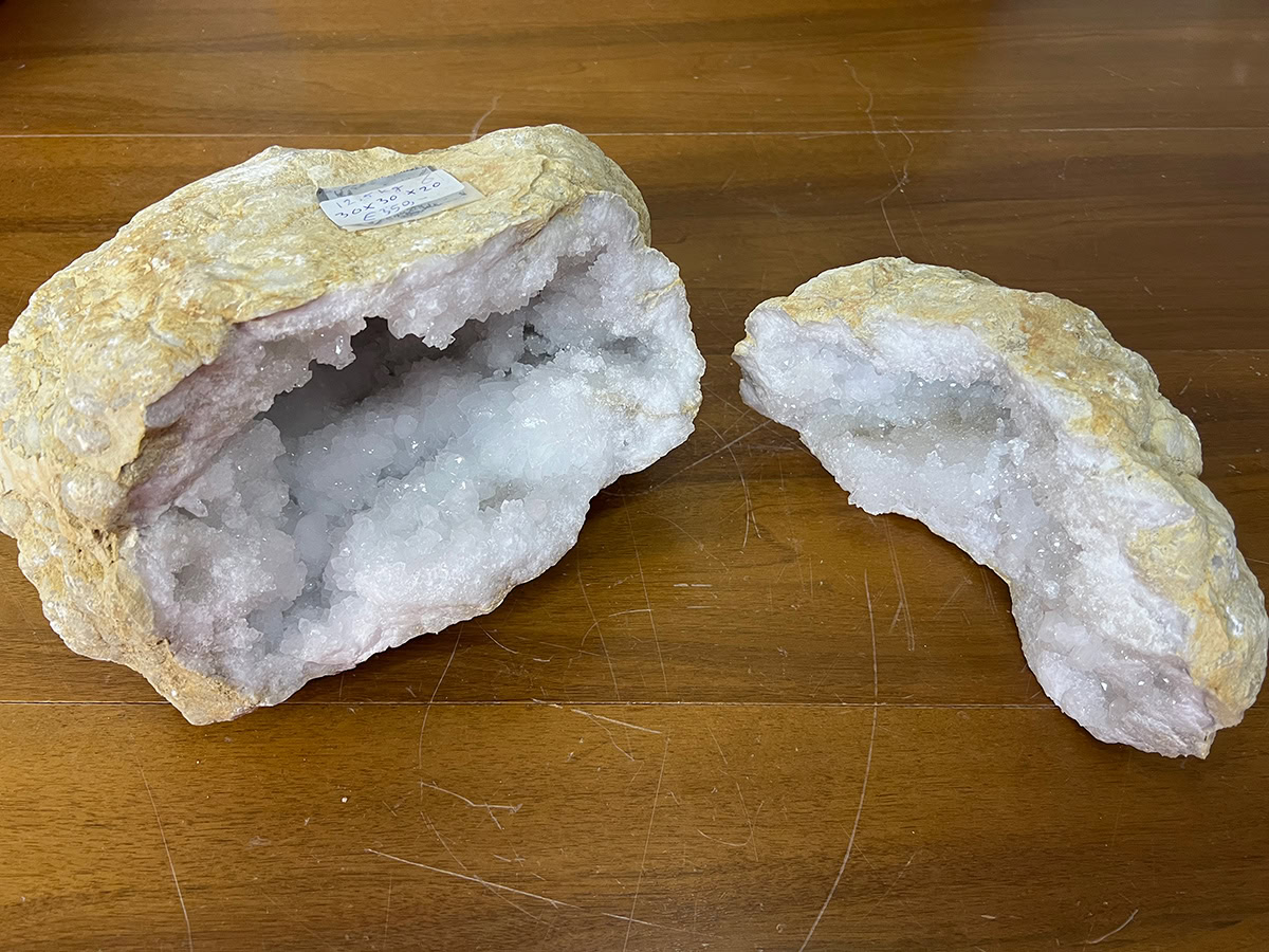 Bergkristal Geode (6), 12,5 kg