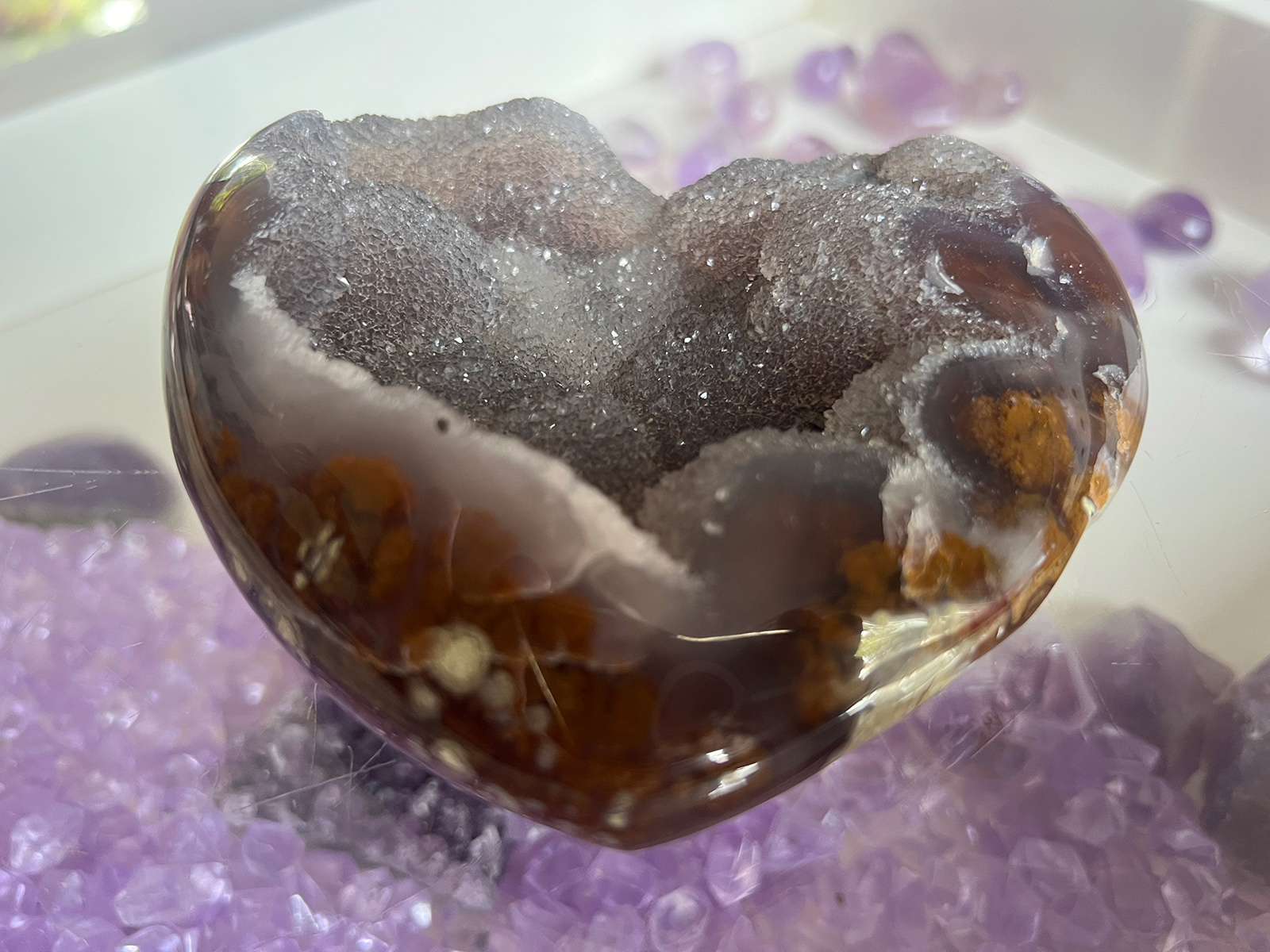 Agaat hart (03) van 511 gram